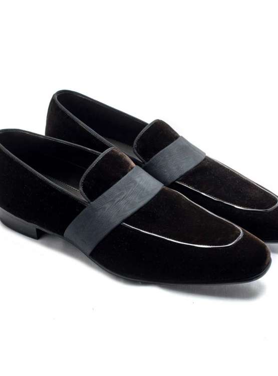 Crne plišane muške cipele Max Verre 